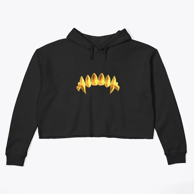 Deep's Teeth Womens Premium Crop Hoodie